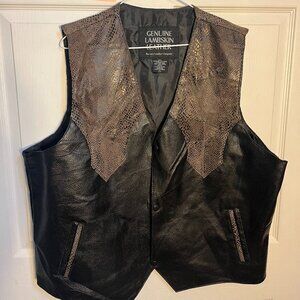 navarre leather company vest lambskin leather vest 2XL